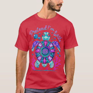 Camiseta Pretendan Que Soy Una Tortuga Fácil Diseño Fundido