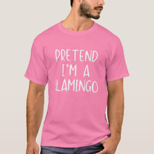 Camiseta Pretende Flamingo Costume Halloween Lazy Easy Last