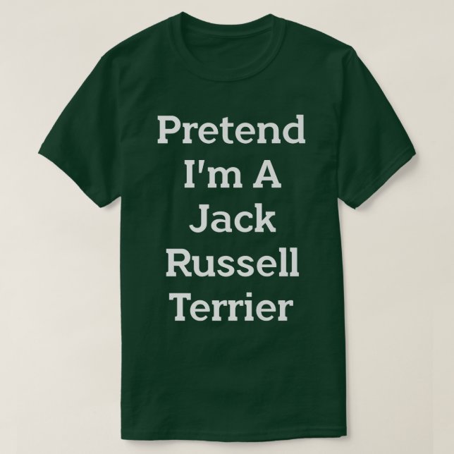 Camiseta Pretende Jack Russell Terrier Costume Fiesta Funny (Diseño del anverso)