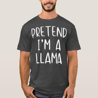 Camiseta Pretende llama disfraz Halloween Lazy Easy
