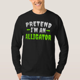 Camiseta Pretende mi disfraz de caimán de Halloween