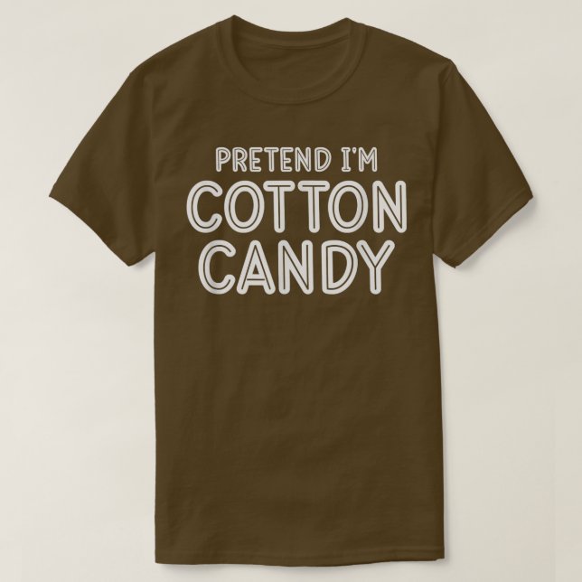 Camiseta Pretende que soy Cotton Candy Easy Halloween (Diseño del anverso)