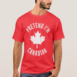Camiseta Pretende que soy el Día de Canadá Halloween canadi