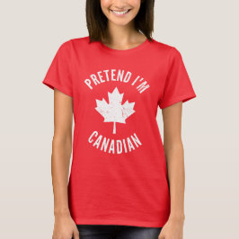 Camiseta Pretende que soy el Día de Canadá Halloween canadi