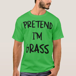 Camiseta Pretende que soy Grass Funny Lazy Halloween Humor 