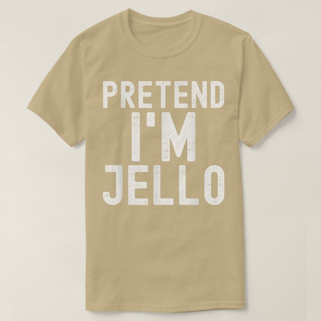 Camiseta Pretende que soy Jello Funny Lazy Halloween Costum (Diseño del anverso)