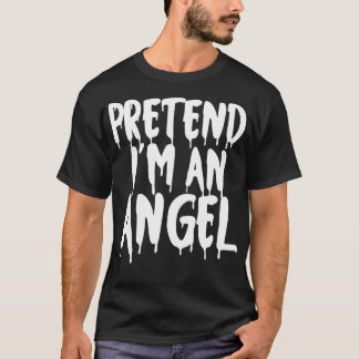 Camiseta Pretende Que Soy Un Ángel De Halloween Parejas Ves