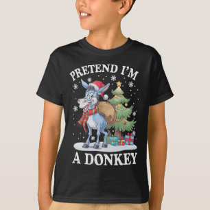 Camiseta Pretende que soy un árbol de Navidad de burro y di