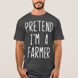 Camiseta Pretende Que Soy Un Campesino Granjero Halloween L