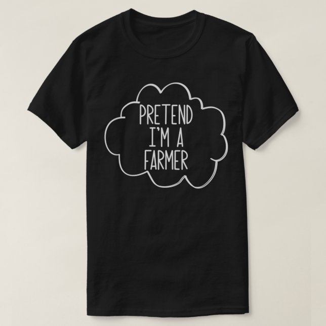 Camiseta Pretende Que Soy Un Campesino Perezoso De Hallowee (Diseño del anverso)
