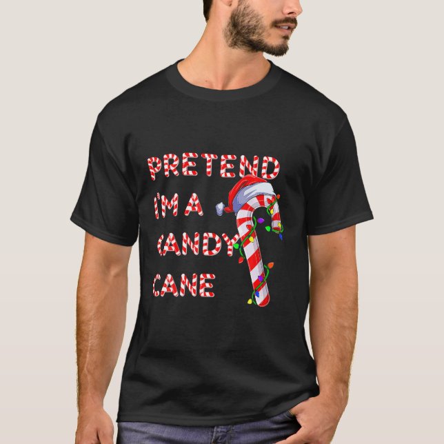 Camiseta Pretende que soy un Candy Candy Cane Crew Santa Ch (Anverso)