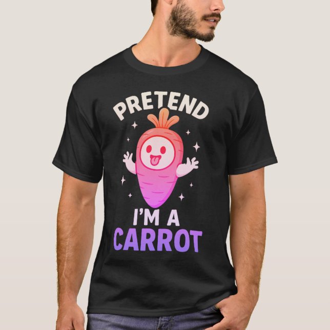 Camiseta Pretende que soy un Carrot Halloween GHOST CARROT (Anverso)