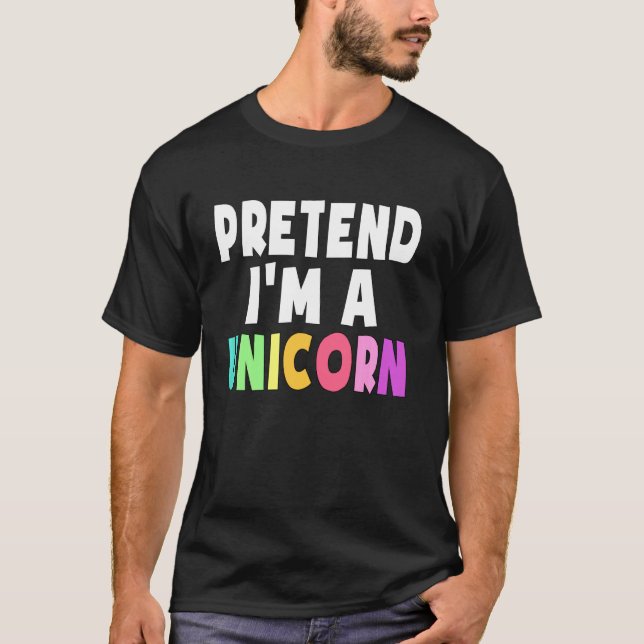 Camiseta Pretende que soy un Chica del partido unicornio "H (Anverso)