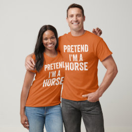 Camiseta Pretende que soy un disfraz de caballos Halloween 