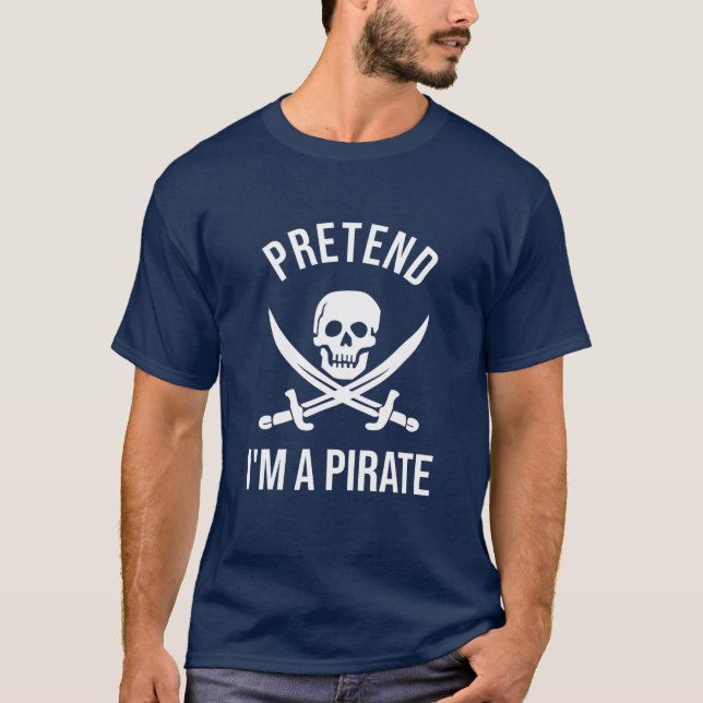 Camiseta Pretende que soy un disfraz de Halloween de Burlas (Anverso)