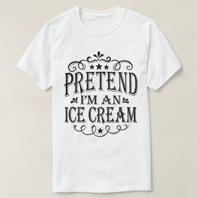 Camiseta Pretende que soy un disfraz de Halloween perezoso  (Diseño del anverso)