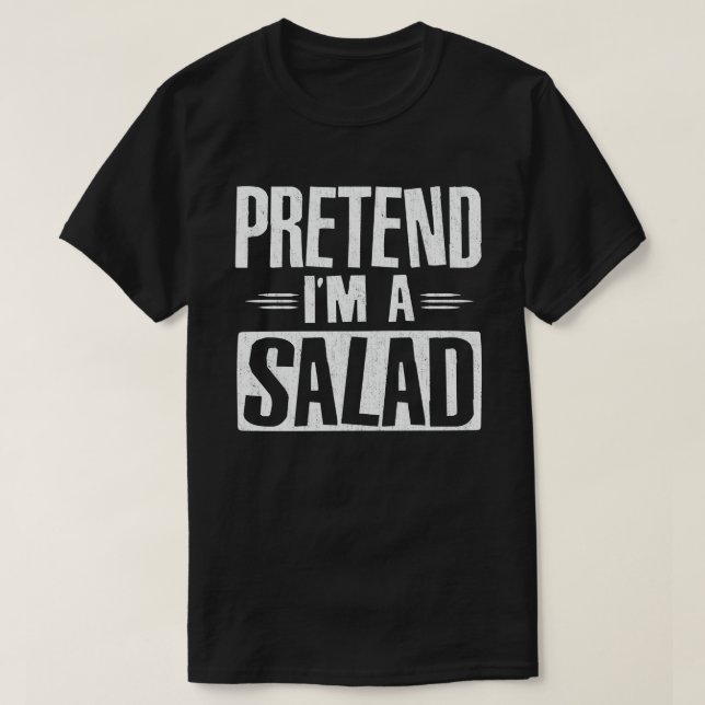 Camiseta Pretende que soy un disfraz de Halloween perezoso  (Diseño del anverso)