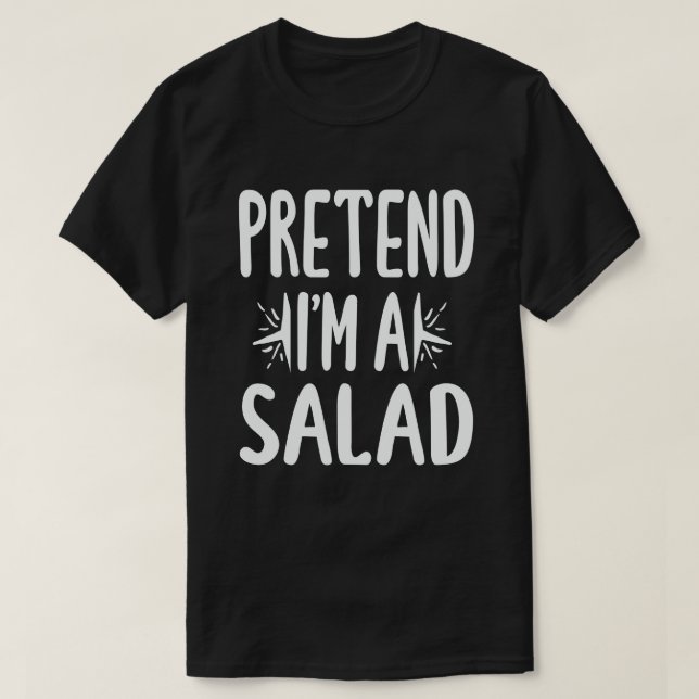 Camiseta Pretende que soy un disfraz de Halloween perezoso  (Diseño del anverso)