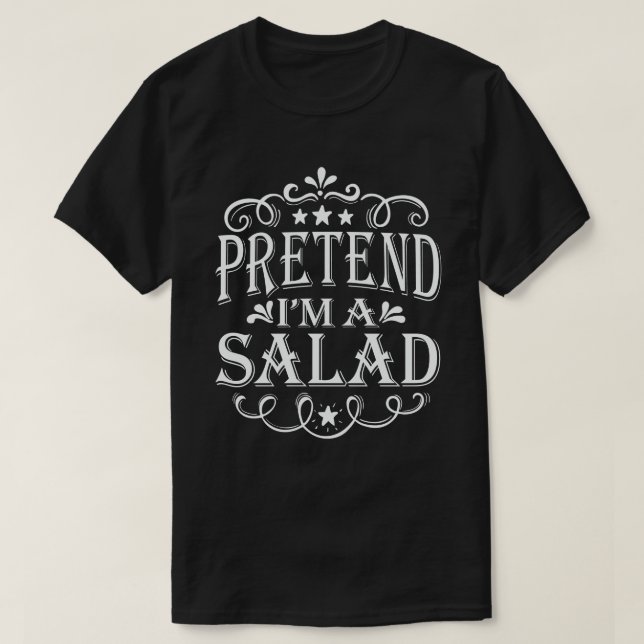 Camiseta Pretende que soy un disfraz de Halloween perezoso  (Diseño del anverso)