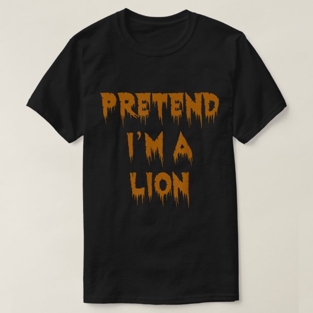 Camiseta Pretende que soy un disfraz de Halloween perezoso  (Diseño del anverso)