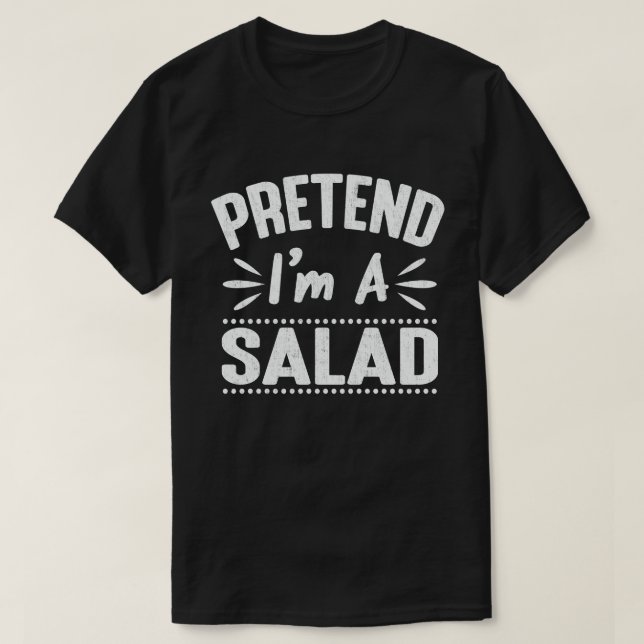 Camiseta Pretende que soy un disfraz de Halloween perezoso  (Diseño del anverso)