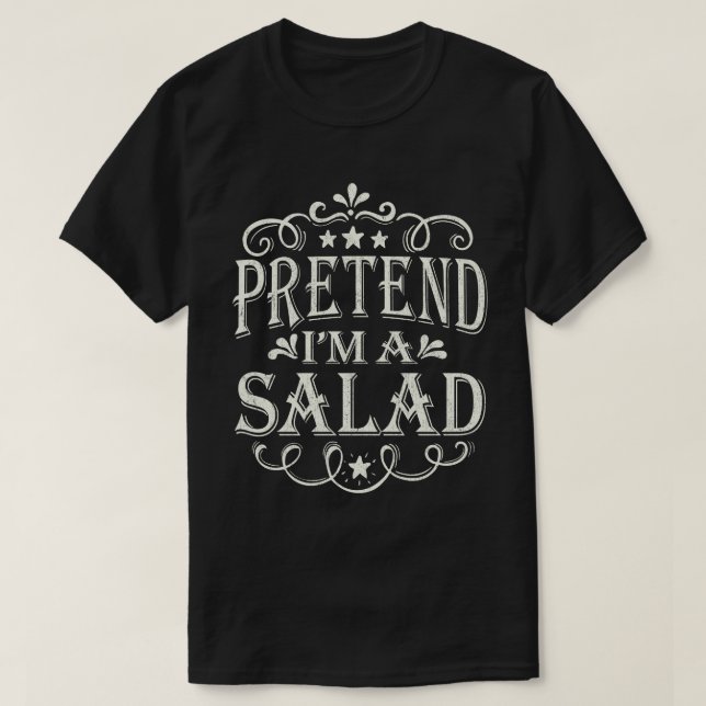 Camiseta Pretende que soy un disfraz de Halloween perezoso  (Diseño del anverso)