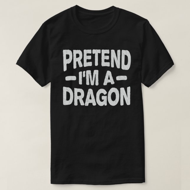 Camiseta Pretende que soy un disfraz fácil de Halloween.  (Diseño del anverso)