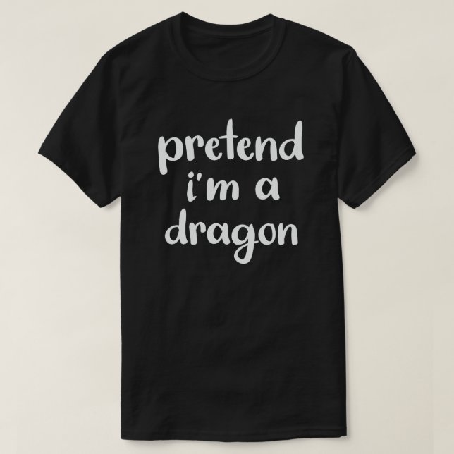Camiseta Pretende que soy un disfraz fácil de Halloween.  (Diseño del anverso)
