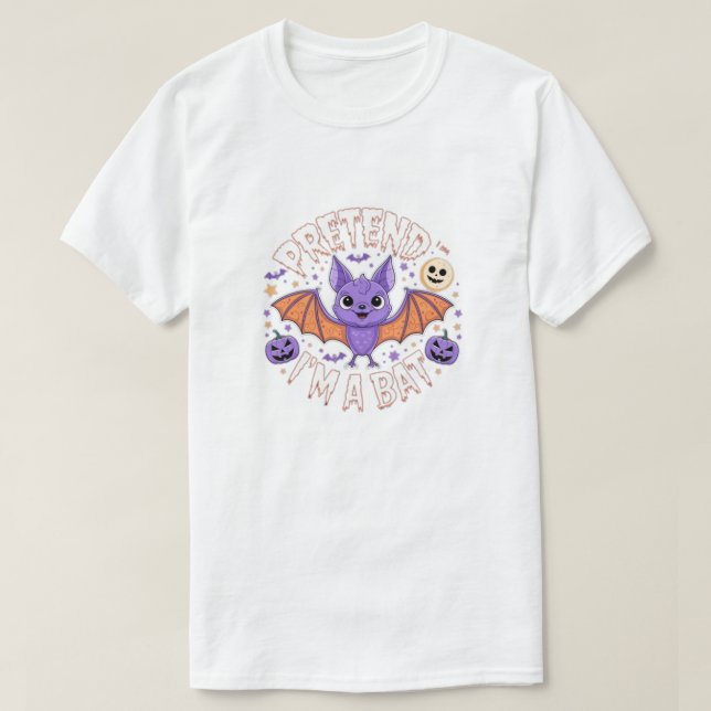 Camiseta Pretende que soy un disfraz fácil de Halloween (Diseño del anverso)