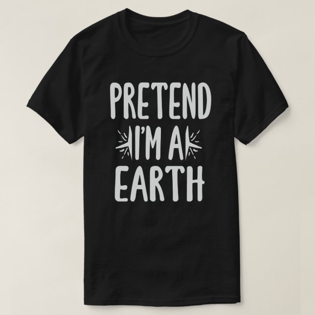 Camiseta Pretende que soy un disfraz fácil de Halloween div (Diseño del anverso)