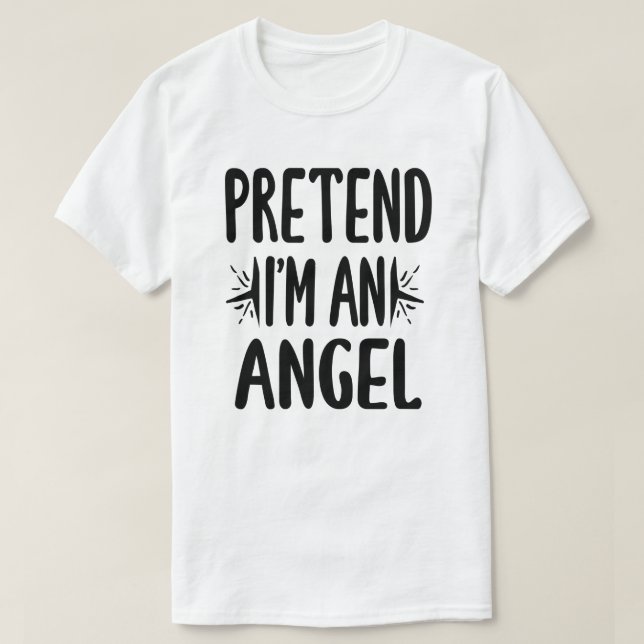 Camiseta Pretende que soy un disfraz fácil de Halloween par (Diseño del anverso)
