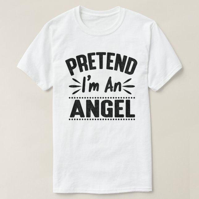 Camiseta Pretende que soy un disfraz fácil de Halloween par (Diseño del anverso)