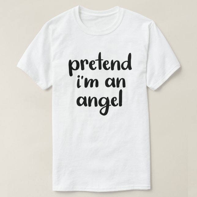 Camiseta Pretende que soy un disfraz fácil de Halloween par (Diseño del anverso)