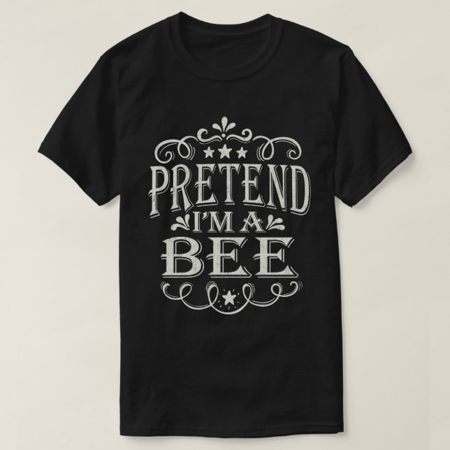 Camiseta Pretende que soy un disfraz fácil y gracioso de Ha (Diseño del anverso)