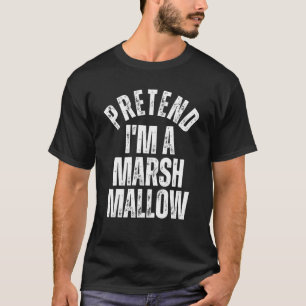 Camiseta Pretende que soy un disfraz marshmallow Lazy Hallo