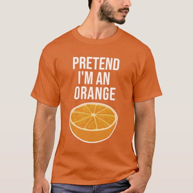 Camiseta Pretende que soy un disfraz Naranja de Halloween (Anverso)