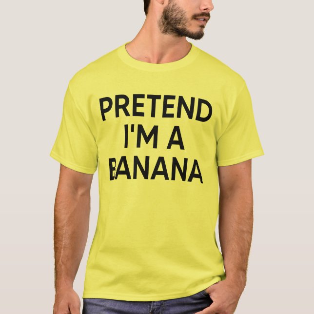Camiseta Pretende que soy un disfraz perezoso de Halloween  (Anverso)
