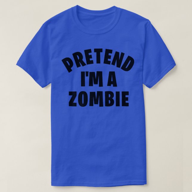 Camiseta Pretende que soy un disfraz Zombie Funny Lazy Hall (Diseño del anverso)