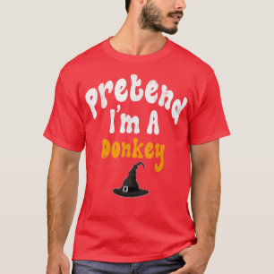Camiseta Pretende Que Soy Un Donkey Costueve De Halloween 