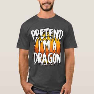Camiseta Pretende Que Soy Un Dragón Gracioso Vestido De Hal