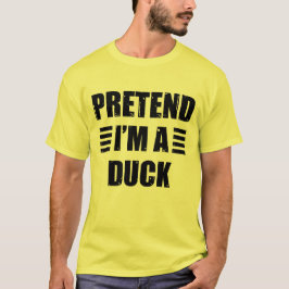 Camiseta Pretende Que Soy Un Duck Costume Halloween Lazy