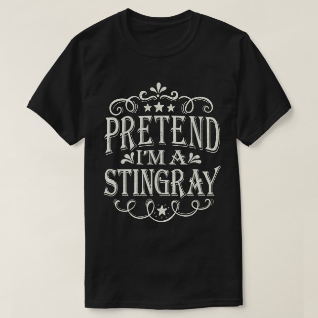 Camiseta Pretende que soy un estúpido disfraz perezoso de H (Diseño del anverso)
