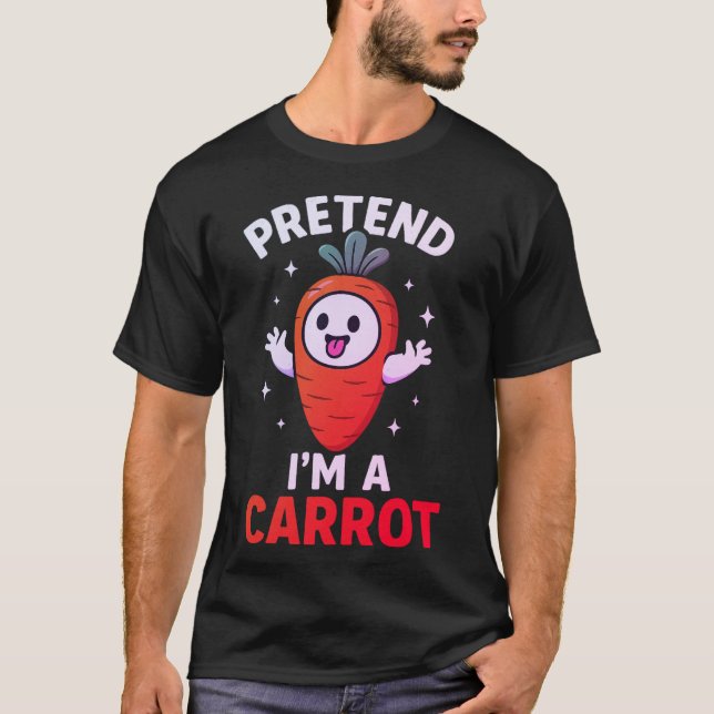 Camiseta Pretende que soy un fantasma de la zanahoria Vegan (Anverso)