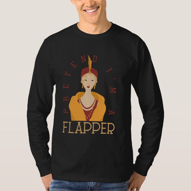Camiseta Pretende que soy un flapper Bobbed Hair Subculture (Anverso)