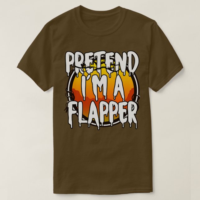 Camiseta Pretende Que Soy Un Flapper Halloween Parejas Vest (Diseño del anverso)