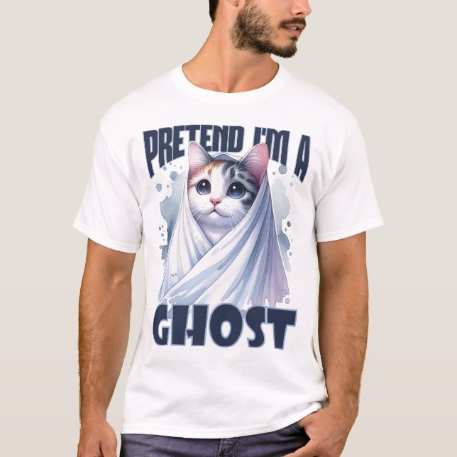 Camiseta Pretende que soy un gatito fantasma de diseño para (Anverso)