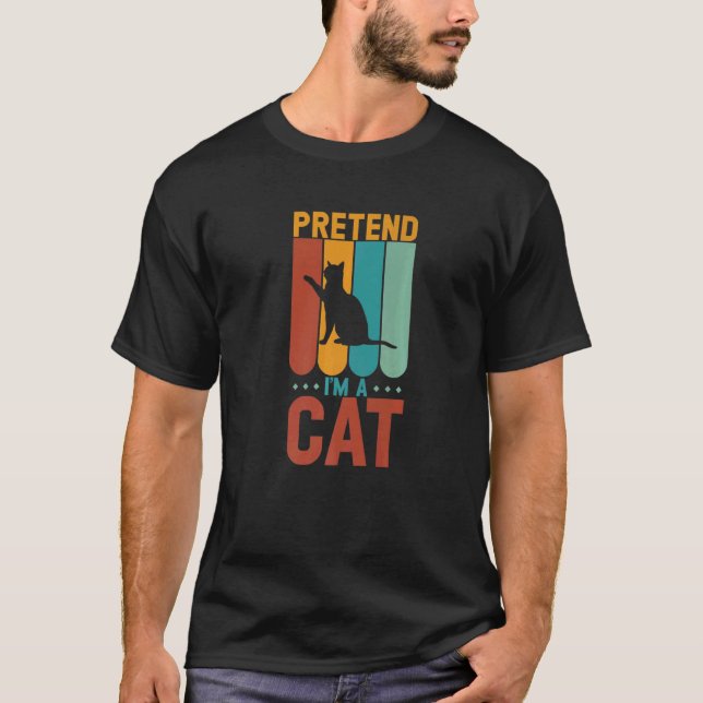 Camiseta Pretende Que Soy Un Gato Halloween (Anverso)