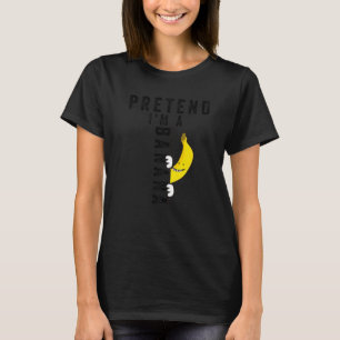 Camiseta Pretende que soy un Halloween con traje de plátano
