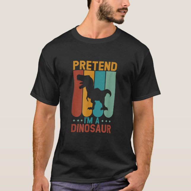 Camiseta Pretende que soy un halloween de dinosaurio (Anverso)