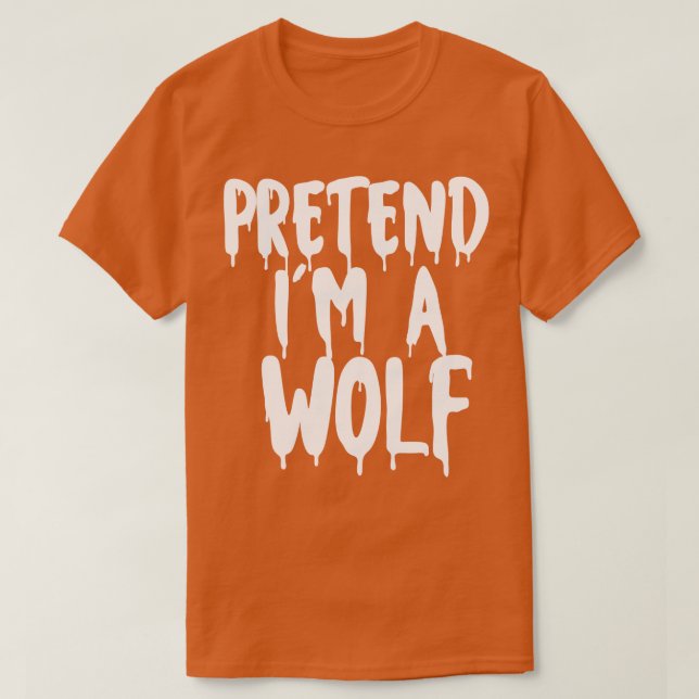 Camiseta Pretende Que Soy Un Lobo De Halloween Parejas Vest (Diseño del anverso)